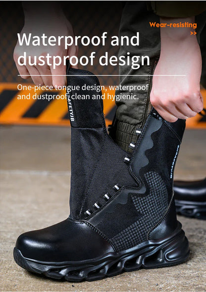Men's Steel Toe Work Sneakers - Safety Shoes, Puncture-Proof Boots, Indestructible Lightweight Footwear for Security