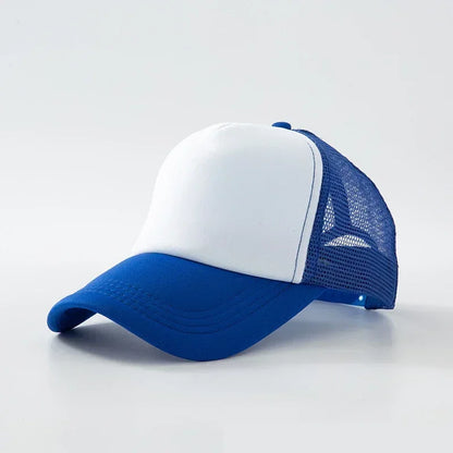 Custom Logo Trucker Hat - Adjustable Polyester Mesh Baseball Cap for Men & Women
