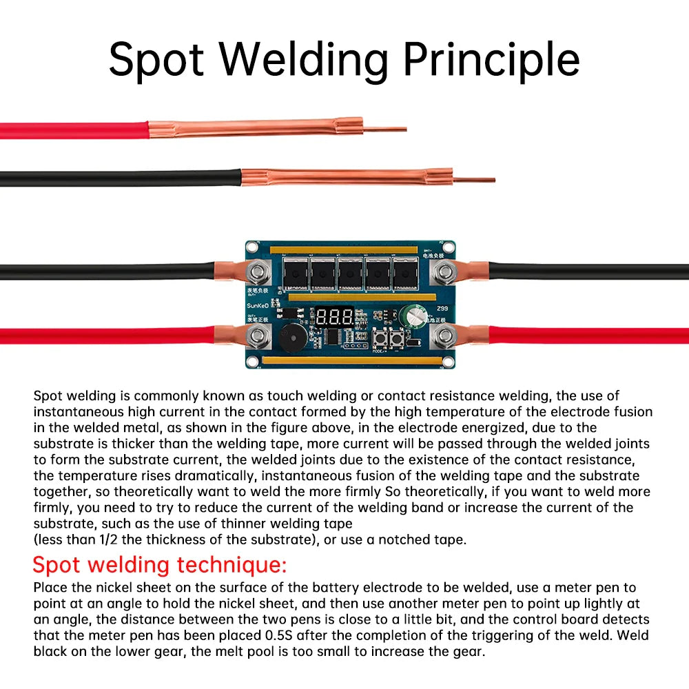 12V Spot Welder for 18650 Lithium Batteries – Portable PCB Circuit Board Soldering Machine DIY Kit