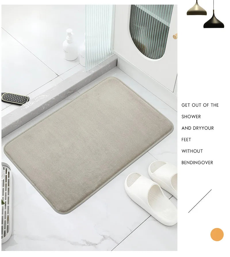 3 Piece Bathroom Mat Set – Non-Slip Toilet, Shower & Bath Floor Absorbent Rugs, Soft Comfortable Carpet for Laundry Room