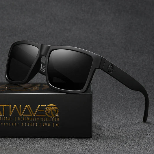 2024 New Heat Wave Luxury Polarized Sunglasses – Square Conjoined Lens, UV400 Protection for Men & Women