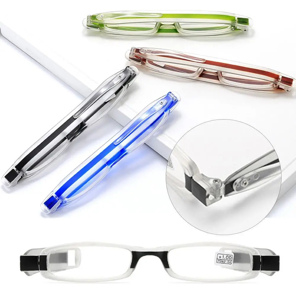 Folding Ultra-Light Resin Reading Glasses for Men and Women – 360 Degree Rotation Fashion Eyeglasses for Office & Computer Use | Presbyopia Glasses