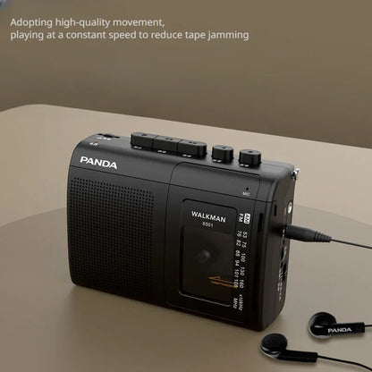 Portable Tape AM/FM Radio – Retro Cassette Music Player Walkman with Loudspeaker & 3.5mm Headphone Support