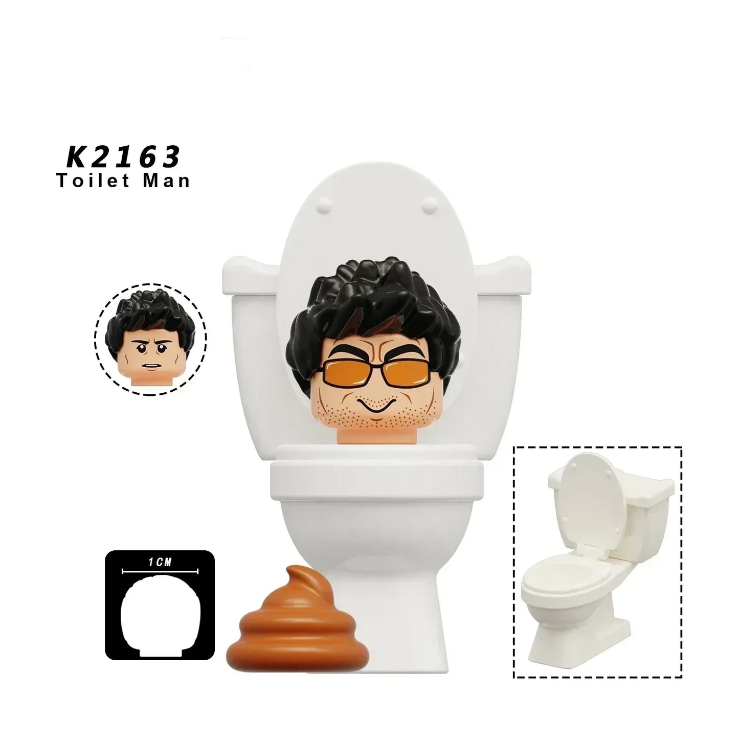 KDL Skibidi Toilet Man Anime Block Figures – TVMan, Titan, Cameraman & Speakerman Model Toy Gift for Kids