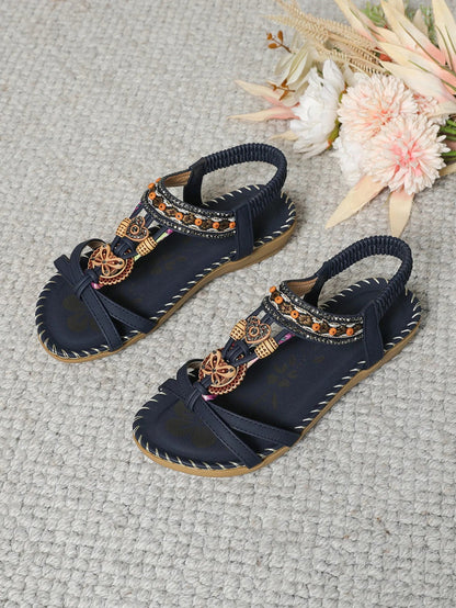 Women’s Bohemian Platform Sandals - Lightweight Soft Sole Casual Beach Shoes