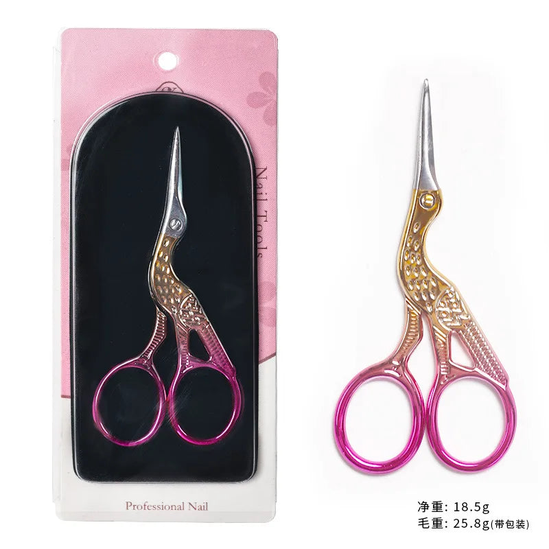 Stainless Steel Makeup Scissors - 9CM Compact Eyebrow Nose Hair & Nail Grooming Tool