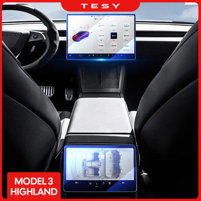 Tempered Glass Screen Protector for Tesla Model 3/Y Highland 2024 - Rear Row Center Control Touch Screen Film