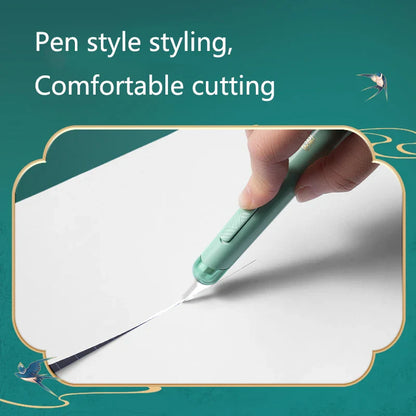 Deli Ceramic Box Cutter Utility Knife – Safe Pocket Paper Opener, Anti-Slip Office & Art Stationery Cutting Tool