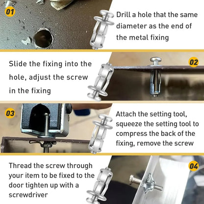 Petal Screw Jack Nuts & Expansion Plugs – Curtain Clamp, Rivet Lock Bolt, and Wall Fasteners