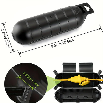 Water-Resistant Extension Cord Plug Safety Cover – Protective Electrical Connection Box for Indoor & Outdoor Use, Holiday Lights & Appliances