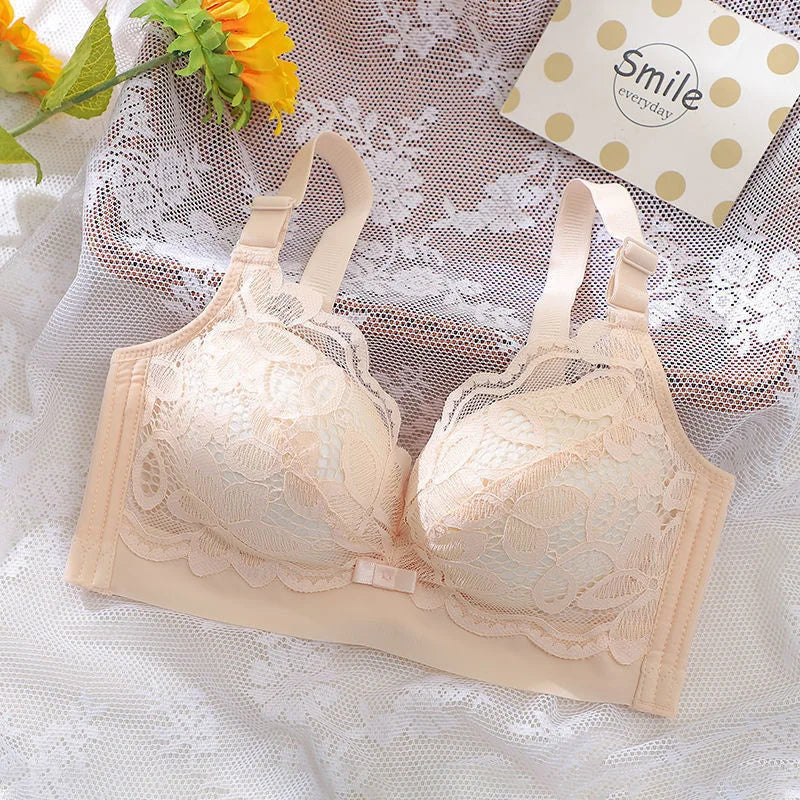 Midnite Star Extra Thick 6cm Gathered Bra – No Steel Ring, Soft and Sexy for Flat Chest or Small Chest