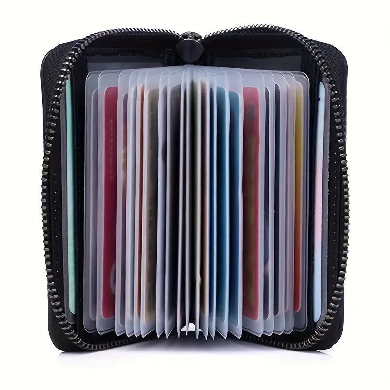 Mini Minimalist Multi-Card Wallet – RFID Blocking Zipper Coin Purse & Credit Card Holder for Men & Women