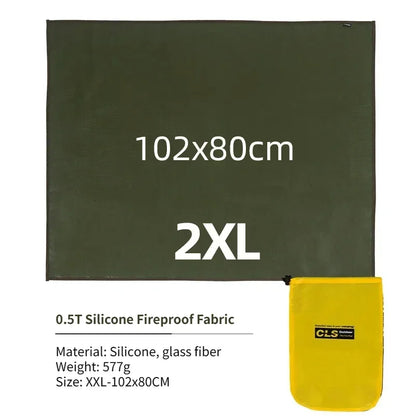 Outdoor Camping Fireproof Mat – Flame Retardant Picnic, Barbecue & Insulation Blanket, High-Temperature Fiberglass Mat