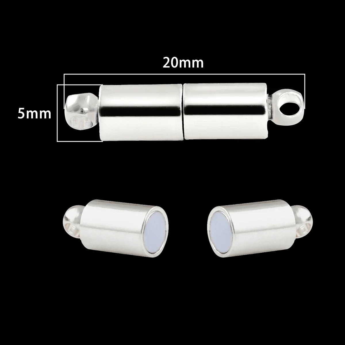 Magnetic Jewelry Clasps - Strong Buckle Connectors with Lobster Clasps for DIY Bracelets, Necklaces & Jewelry Making