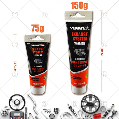 High-Temperature Sealant Paste Glue - Car Exhaust Pipe, Tailpipe, Muffler & Motorcycle Repair Tool for Automotive Metal