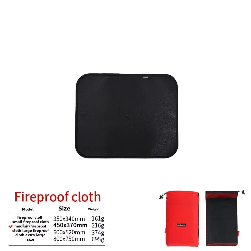 Outdoor Camping Fireproof Mat – Flame Retardant Picnic, Barbecue & Insulation Blanket, High-Temperature Fiberglass Mat