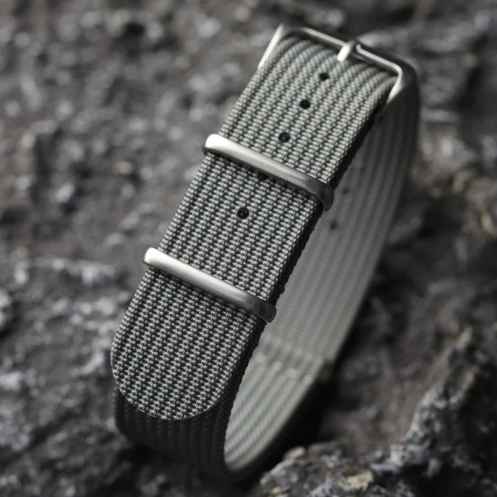 Ribbed Nylon Watch Strap - 18mm 20mm 22mm Military Style Replacement Watchband