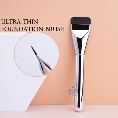 Ultra Thin Foundation Brush – Lightweight Flat Contour Brush for Blending Foundation, Cream, and Makeup