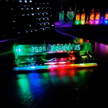 Nixie Tube Table Clock - Vintage Vacuum Tube Digital Glow Clock for Desk, Office & Room Decor