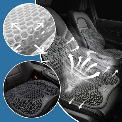 Honeycomb Gel Seat Cushion - Breathable Ergonomic Chair Pad for Car, Office & Home