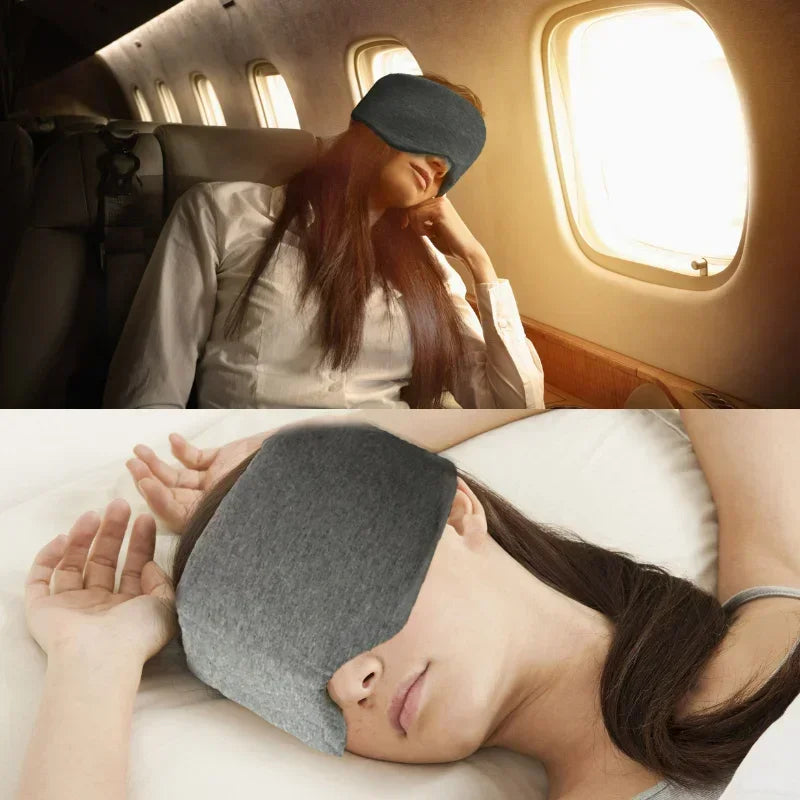 Travel Eyepatch Sleeping Eye Mask – Soft Cotton Silk Blindfold, Portable Eye Cover for Men & Women