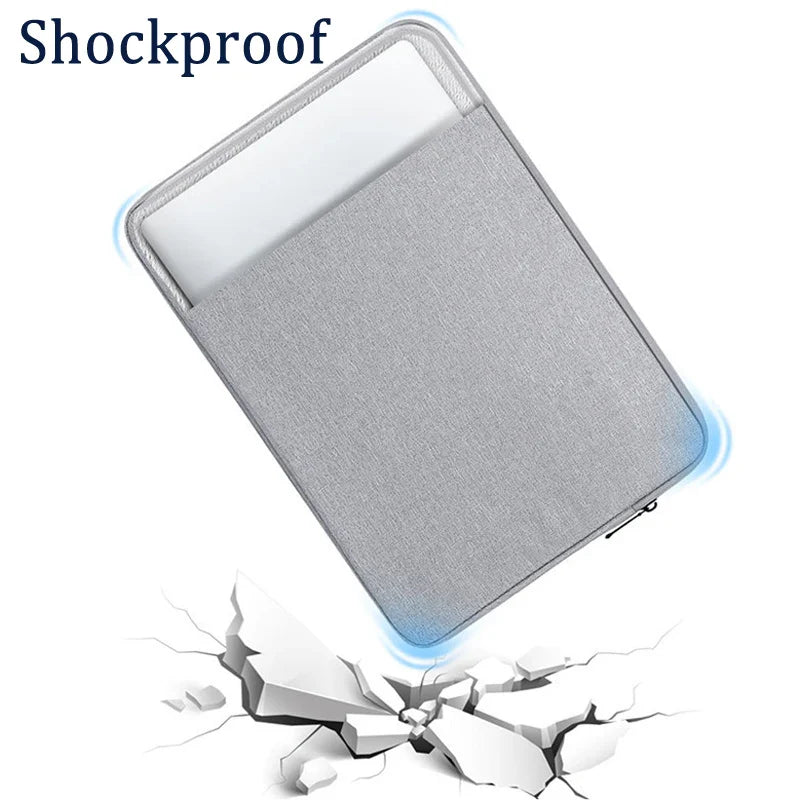 Waterproof Canvas Sleeve Bag for ZEUSLAP 16" Portable Monitor – Anti-Drop Flocking Zip Pouch Carry Case