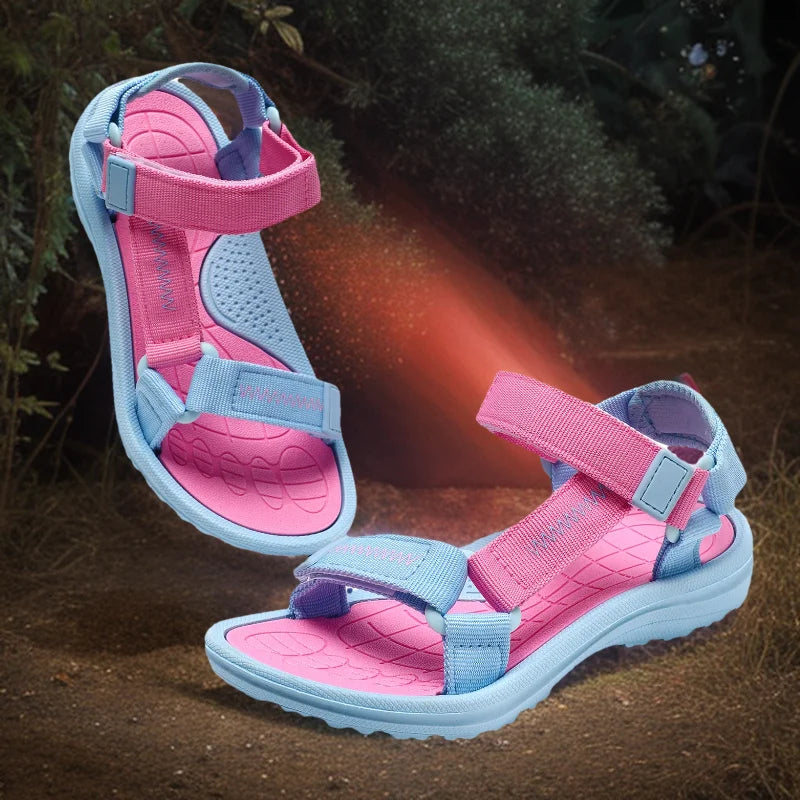 Kids Breathable Summer Sandals – Boys & Girls Outdoor Beach Open-Toe Sport Walking Shoes Size 30-38 Comfortable Footwear