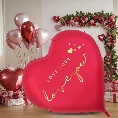 Oversized 63-Inch “Love You” Aluminum Foil Balloon – Romantic Valentine’s, Wedding, Anniversary & Birthday Party Decoration
