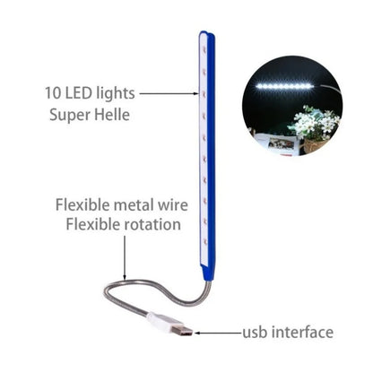 Mini USB Foldable LED Night Light - Portable Reading Lamp for Desk Decoration, PC Keyboard Lighting, Notebook Power Socket