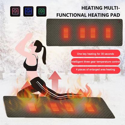 5V USB Heated Electric Mat - 3-Level Temperature Control, Cold Resistant Heating Pad for Outdoor Camping and Sleeping Comfort
