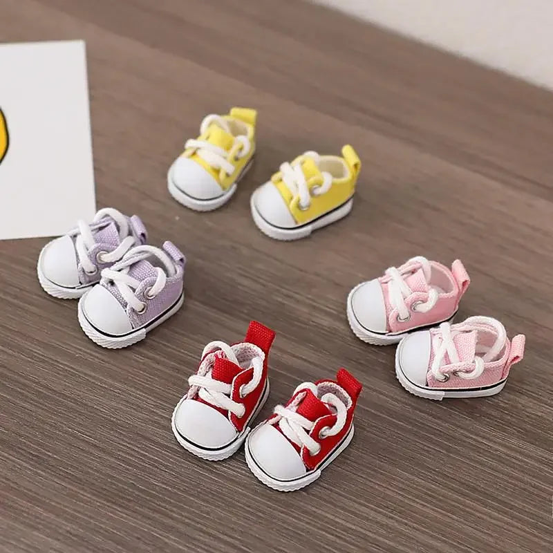17cm LABUBU Cotton Doll Shoes - Casual Sports Footwear for Dolls, Accessories for Labubu Outfits (Only shoes)