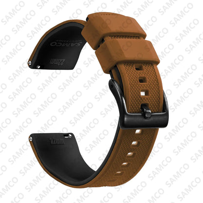 Premium Silicone Watch Band – Quick Release Rubber Strap, 18mm 20mm 22mm Replacement Watchband