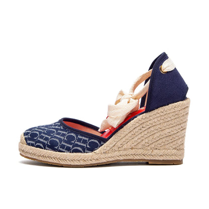 Women’s 8CM Wedge Sandals - Comfortable Breathable Hemp Sole Holiday Beach Shoes