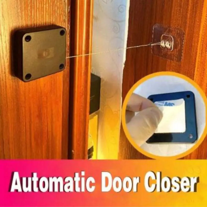 Automatic Sensor Door Closer - Punch-Free Adjustable Surface Door Stopper for Home Improvement