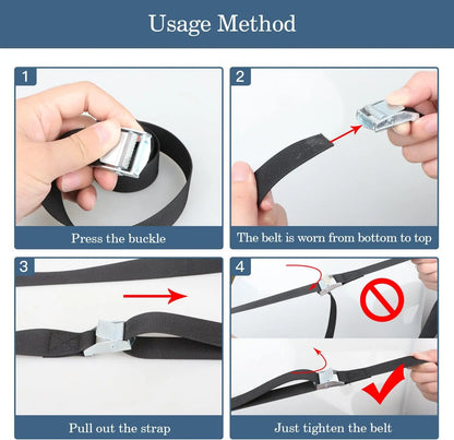 10PCS Adjustable Lashing Straps with Anti-Rust Alloy Buckles - Reusable Cam Buckle Tie Down Cinch Strap