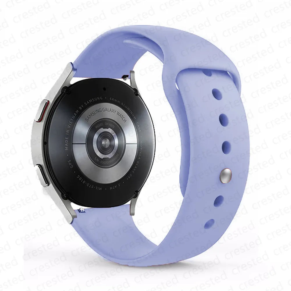 20mm/22mm Silicone Watch Strap – Compatible with Samsung Galaxy Watch 7/6/4 Classic, 5 Pro, 3, Active 2, Gear S3 & Huawei GT 2e/3/4 Bands