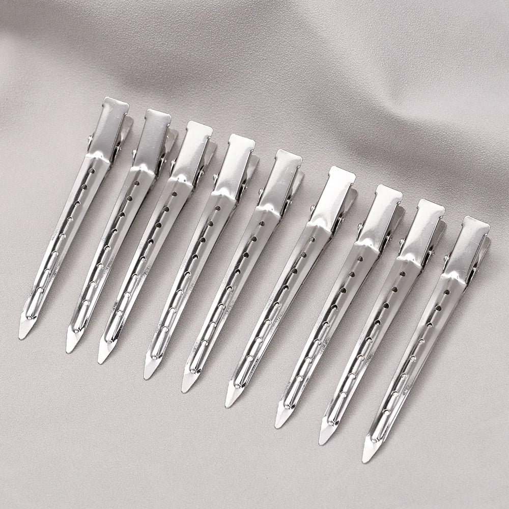 Metal Duckbill Hair Clips for Curly Hair – Hairpin Barrettes, Styling Clamps & Root Barrette Tools