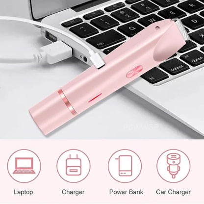 Electric Razor for Women – Painless Facial Epilator & Body Hair Trimmer for Mustache, Legs, Bikini, and More