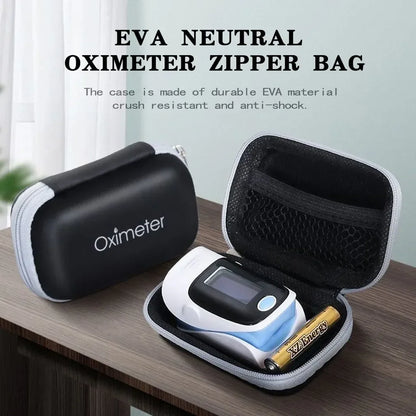 JUSTLANG Oximeter Storage Box – Tool Bag Pouch for Travel Essentials, Protective Kit with Organized Layout