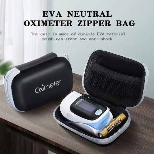 JUSTLANG Oximeter Storage Box – Tool Bag Pouch for Travel Essentials, Protective Kit with Organized Layout