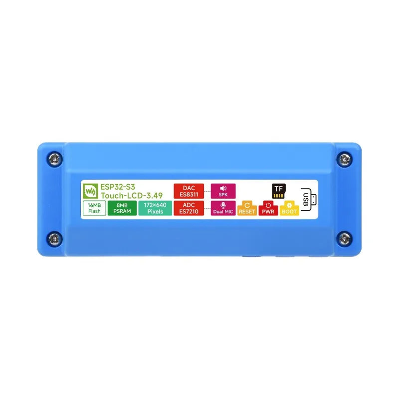 3.49" IPS Capacitive Touch Display - ESP32-S3 High-Performance Development Board, 172×640 Resolution
