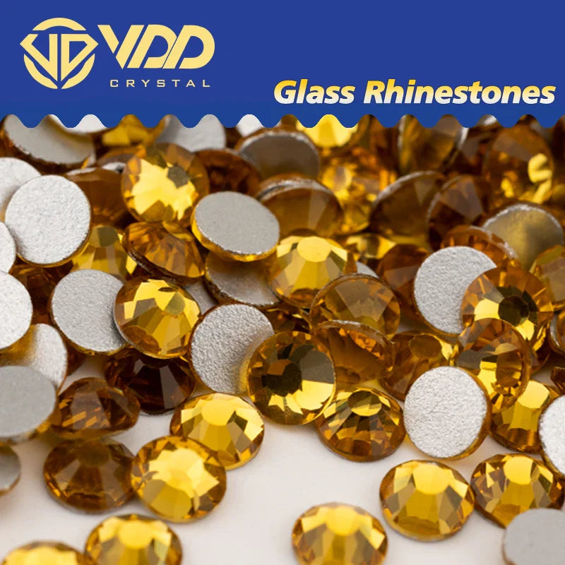 VDD SS4–SS30 Glass Crystal Rhinestones – High Quality Flatback Glitter Strass Stones for Nail Art, DIY Crafts & Decoration