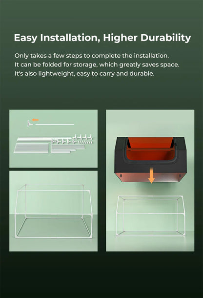 Creality Laser Engraver Enclosure – Fireproof & Dustproof Protective Cover with Exhaust Fan, 700x720x400mm