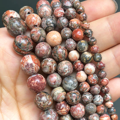 Natural Flame Stone Beads - Yooperlite & Fire Sodalite Loose Spacer Beads for DIY Bracelets and Necklaces