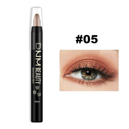 16-Color Pearlescent Eyeshadow Sticks – High Pigment Waterproof Glitter Eye Makeup Pencil, Long-Lasting & Smudge-Proof