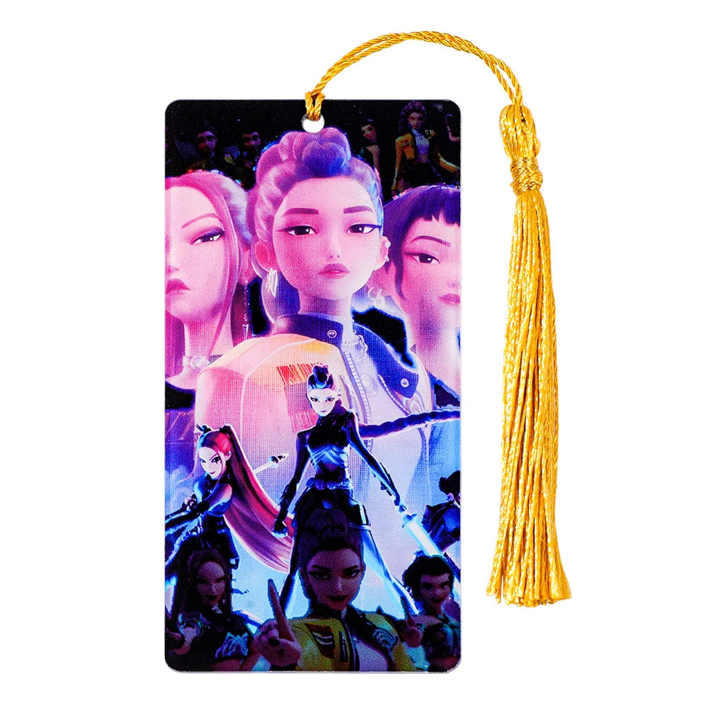 KPop Demon Hunters Huntrix Cartoon Bookmarks – Cute Anime Stationery for Fans & Students