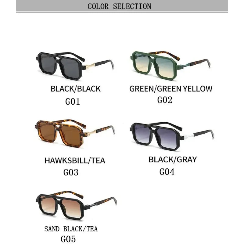 2024 Vintage Fashion Sun Protection Sunglasses – Square Retro Shades for Men & Trendy Women’s Gafas De Sol