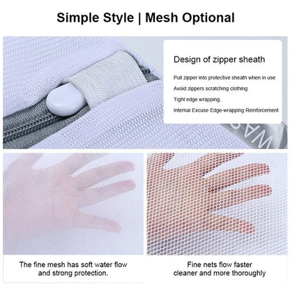 2 Pack White 40x50cm Honeycomb Mesh Laundry Bags for Delicates – Durable & Reusable Wash Bags