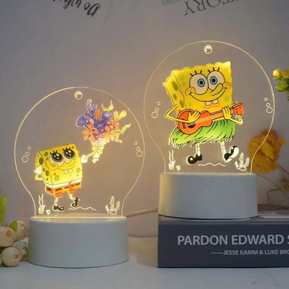 SpongeBob & Patrick Star 3D Night Light — Cartoon Animation Creative Decorative Lamp for Children’s Room