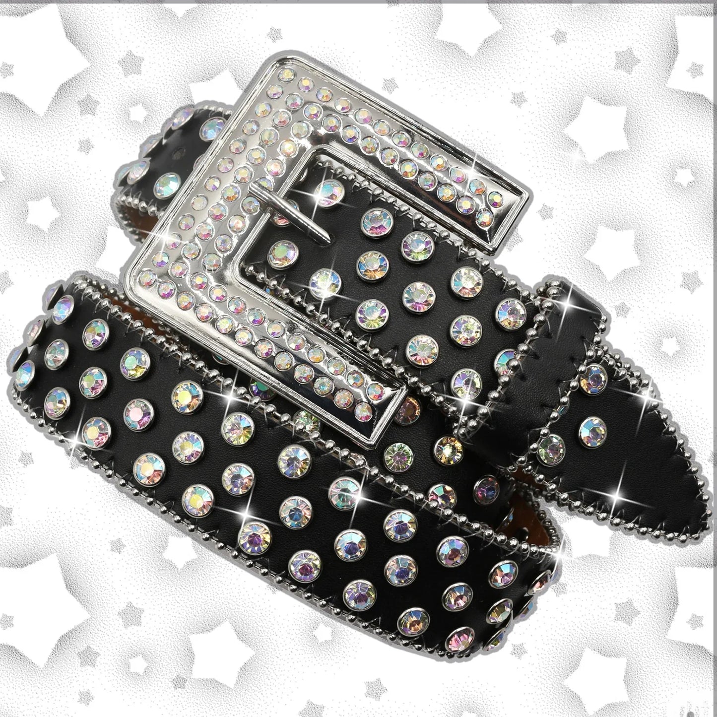 Luxury Rhinestone Belt – Diamond Crystal Studded Fashion Pin Buckle Belt for Women, Stylish Jeans Decoration